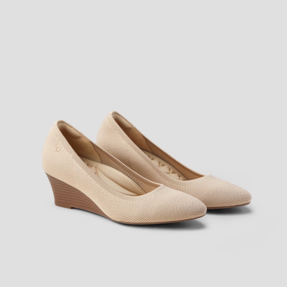 Vivaia Almond Toe Wedge - Size 8